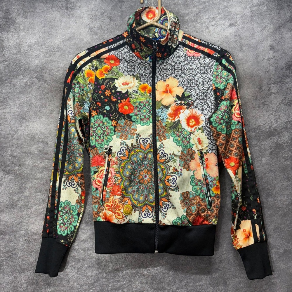 Adidas Originals x FARM Rio Jardim Agharta Firebird Track Jacket Size XS Floral